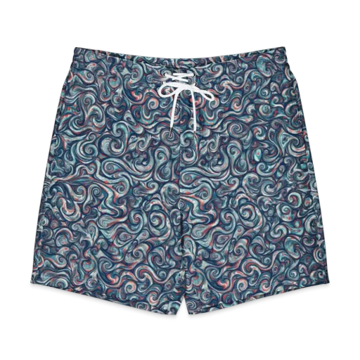 Indigo Vortex on a Men's Board Shorts