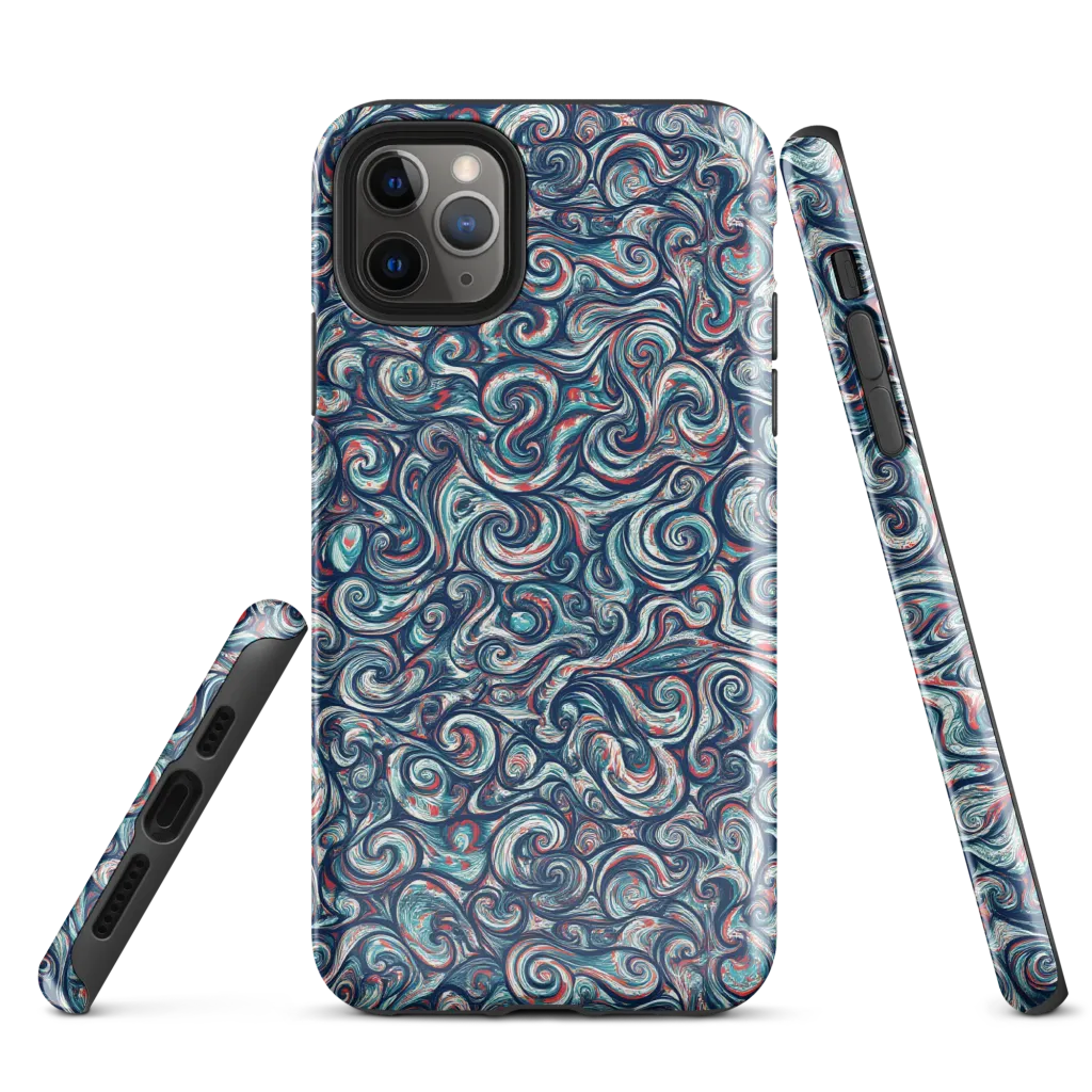 Indigo Vortex on Tough Case for iPhone® — Front