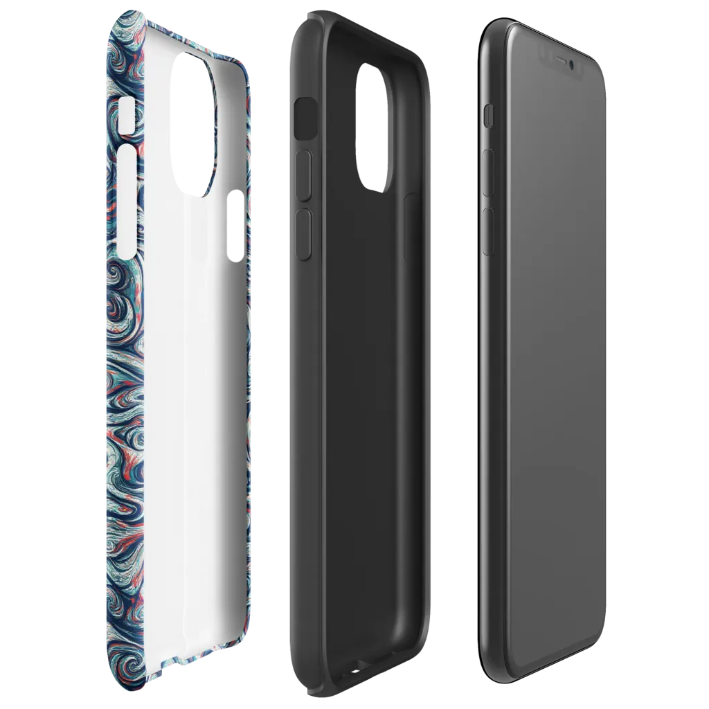 Indigo Vortex on Tough Case for iPhone® — Right