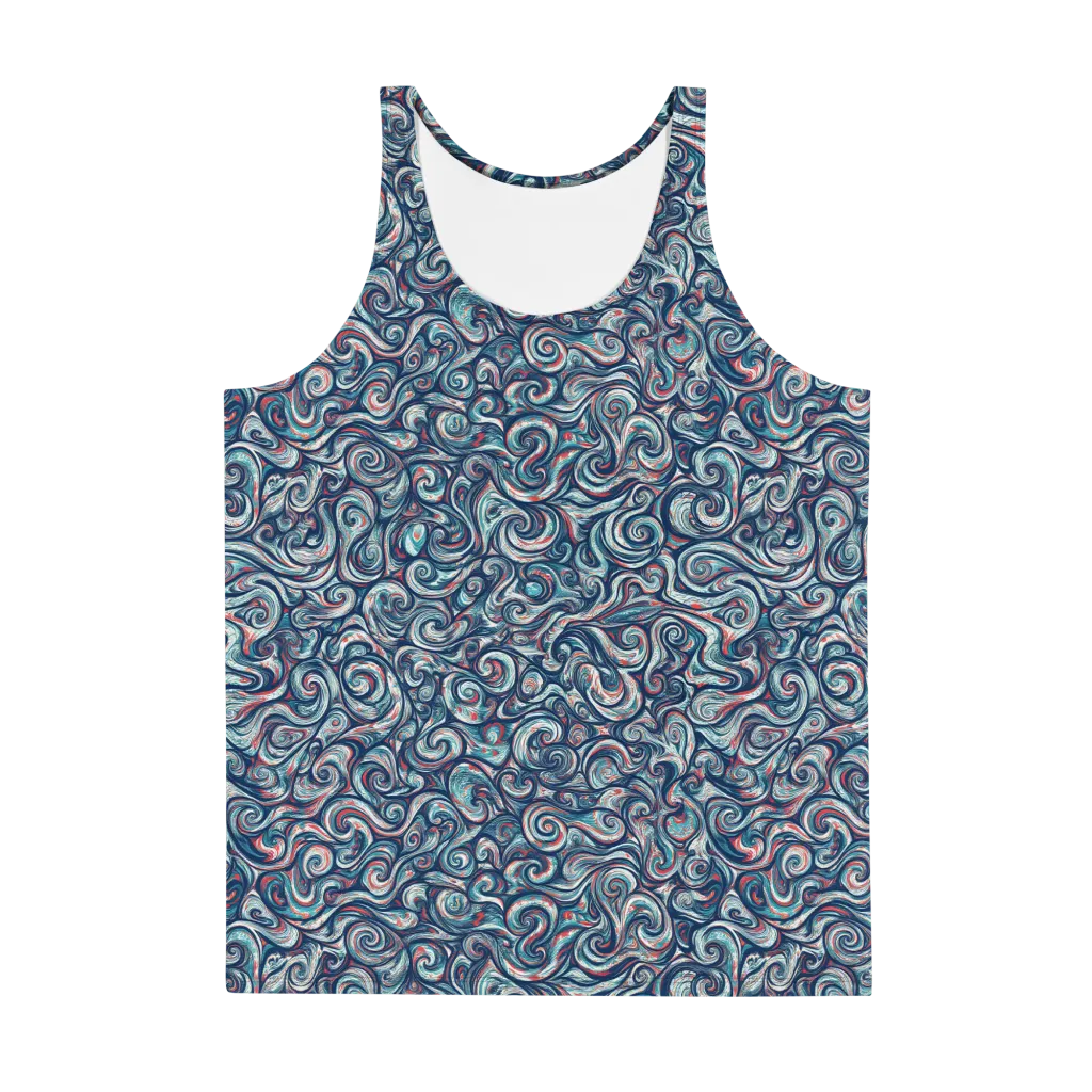 Indigo Vortex on Men's Tank Top — Front