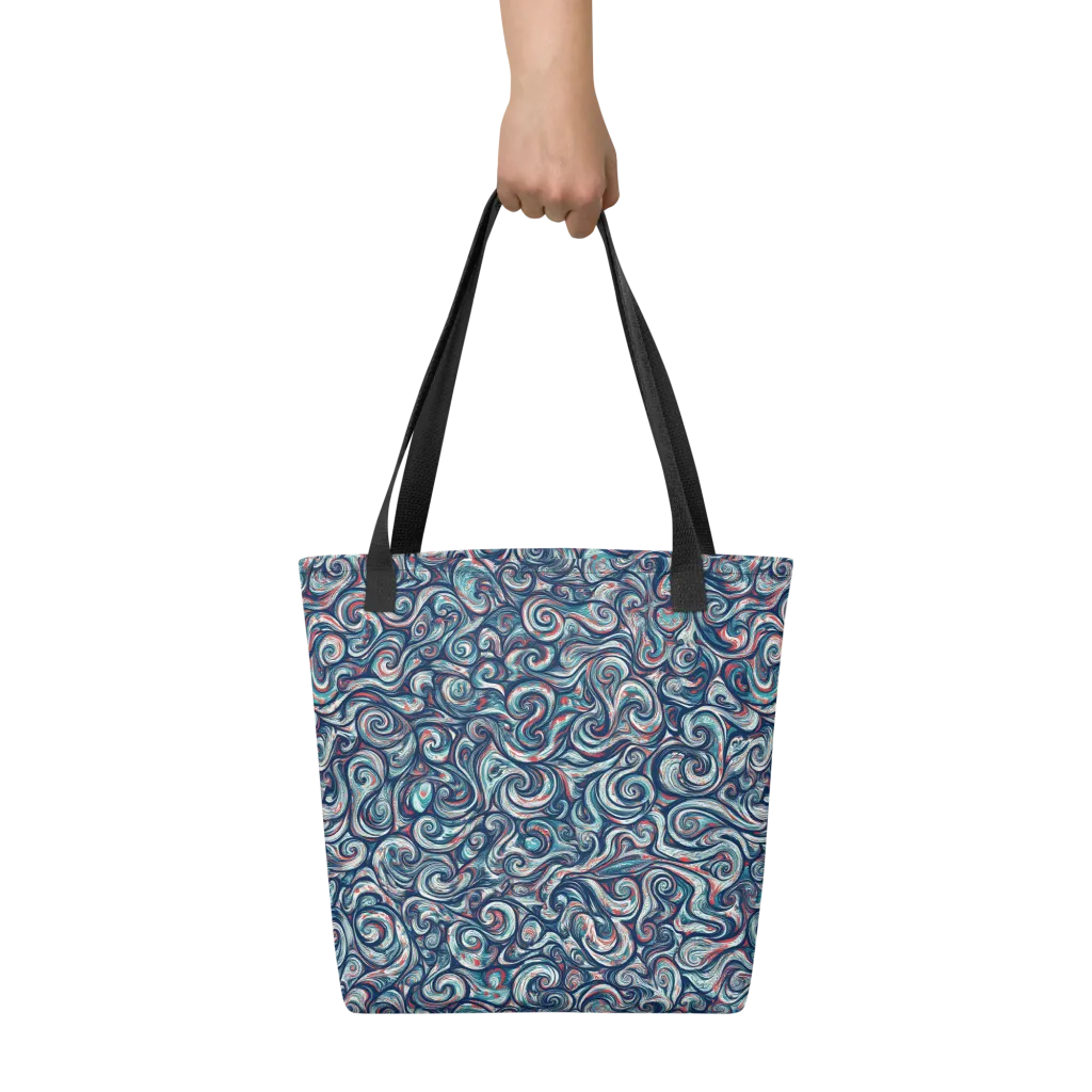 Indigo Vortex on Tote Bag — Front