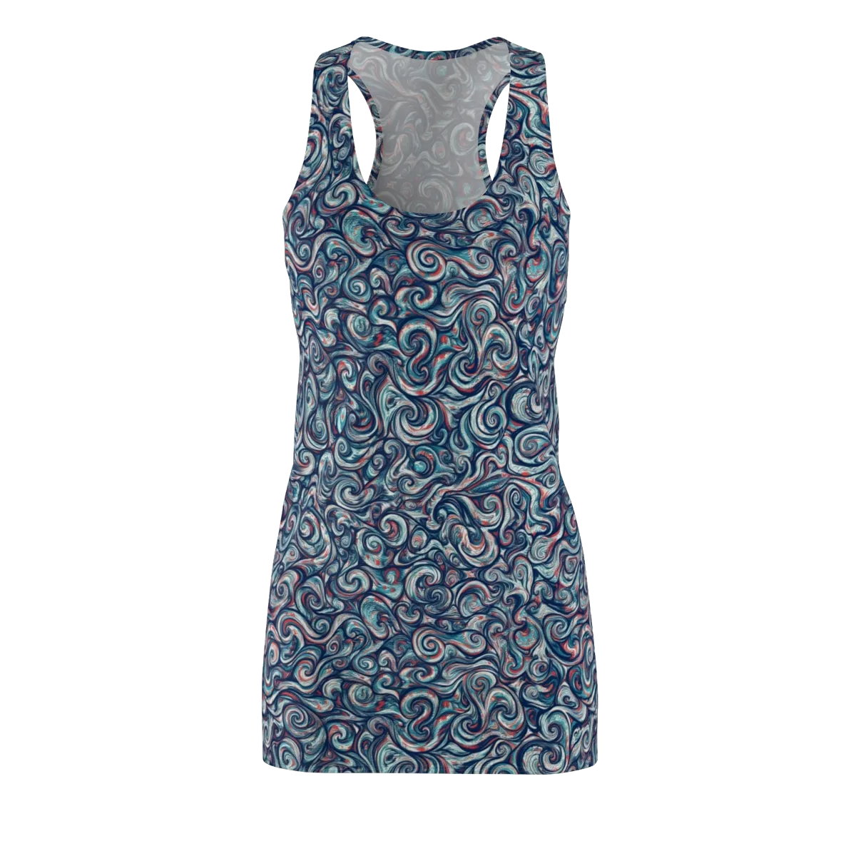 Indigo Vortex on Racerback Dress — Front