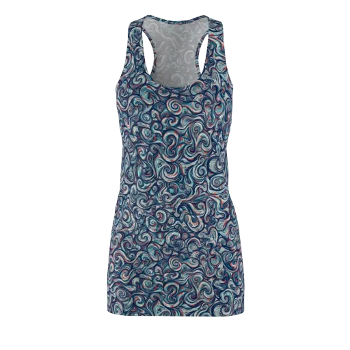 Indigo Vortex on a Racerback Dress