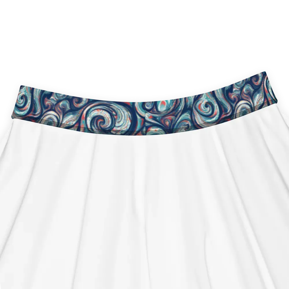 Indigo Vortex on Skater Skirt — Product details