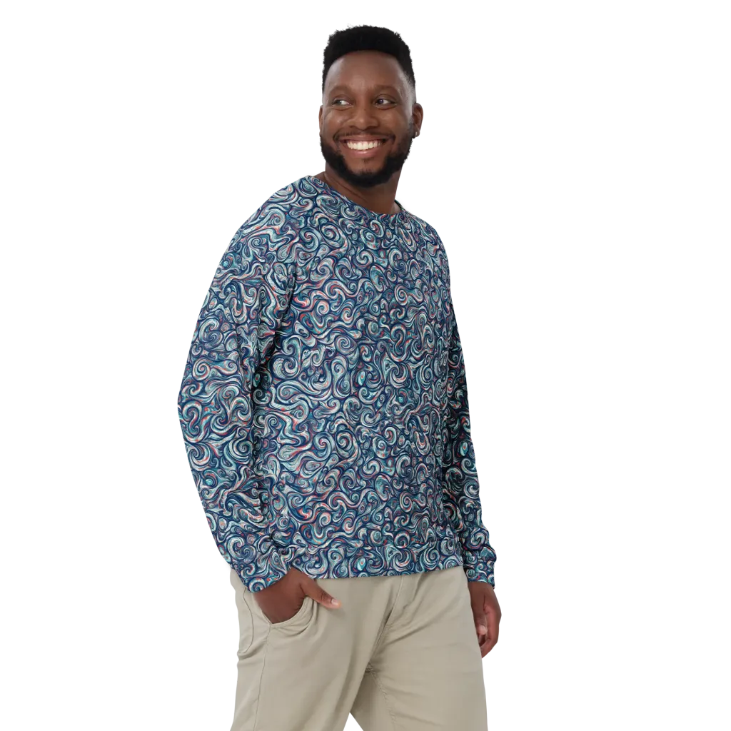 Indigo Vortex on Sweatshirt — Front