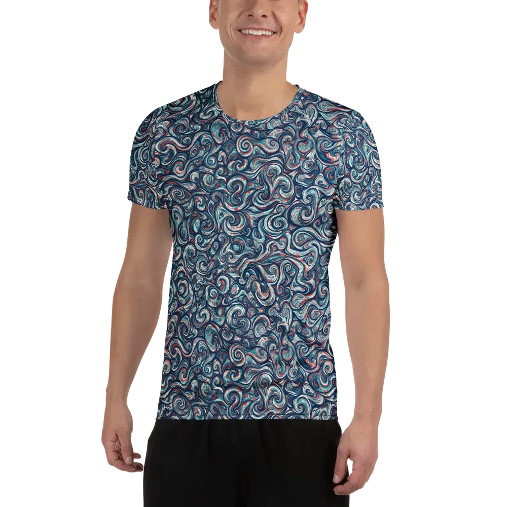 Indigo Vortex on Men's Athletic T-Shirt — Front