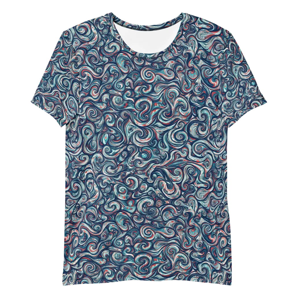Indigo Vortex on Men's Athletic T-Shirt — Front