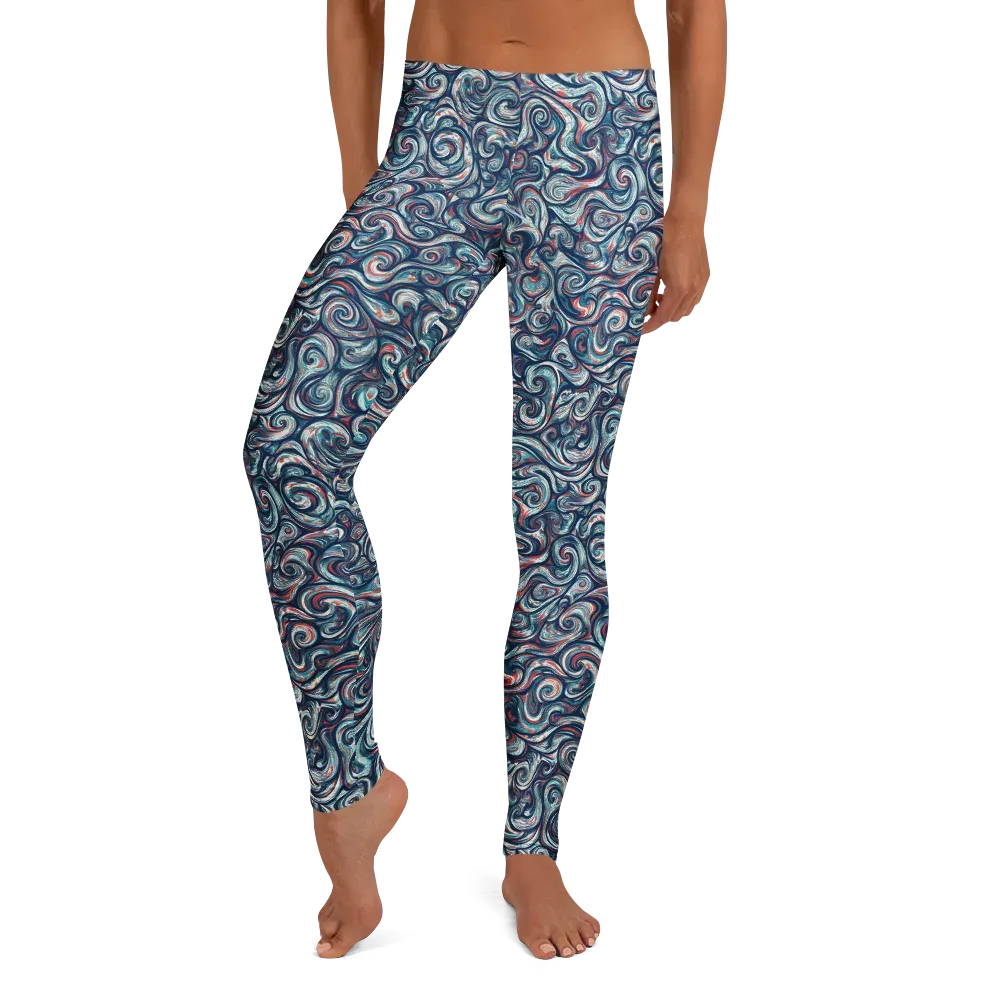 Indigo Vortex on Leggings — Front