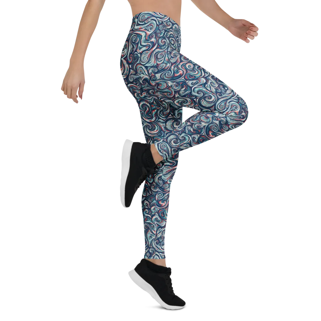 Indigo Vortex on Leggings — Right