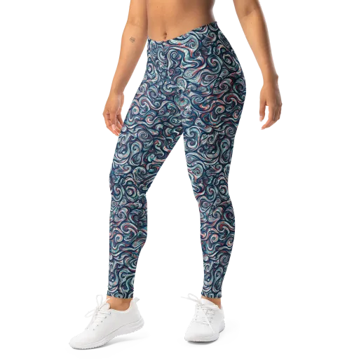Indigo Vortex on a Leggings