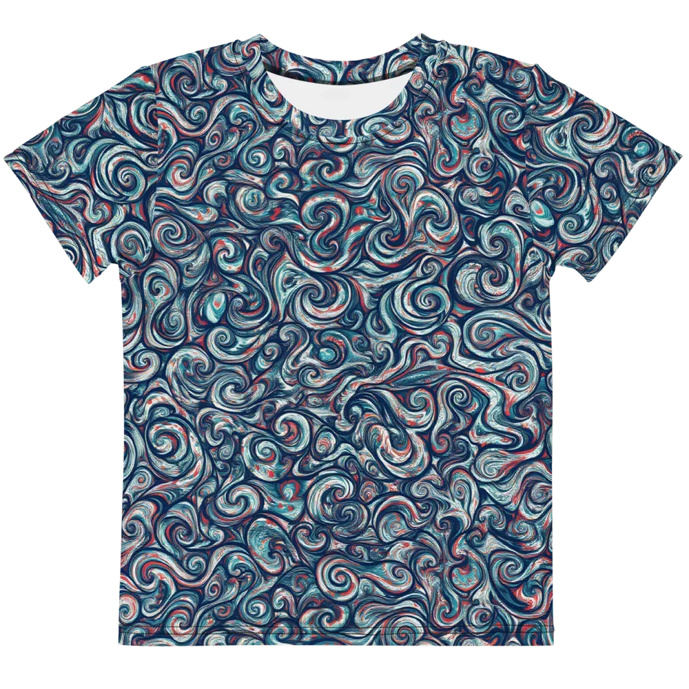 Indigo Vortex on Kids Crew Neck T-Shirt — Front