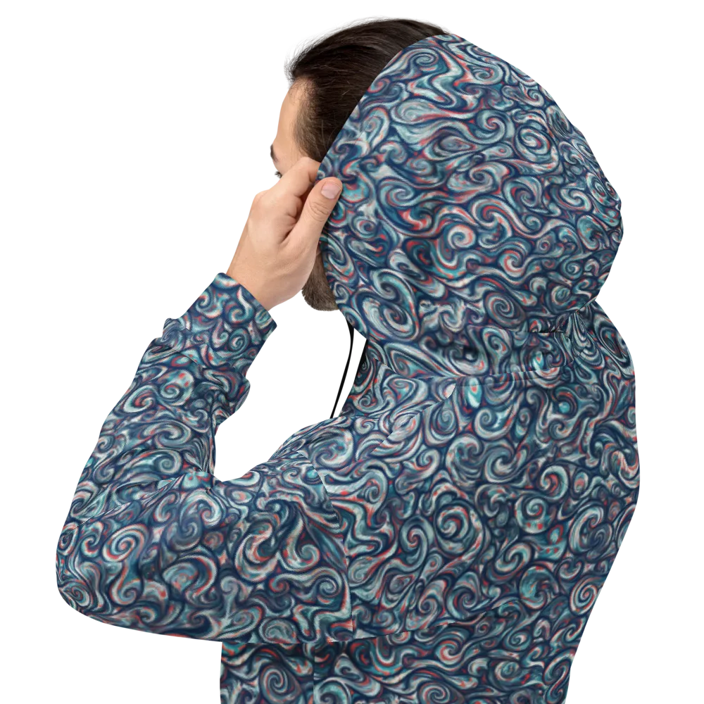 Indigo Vortex on Hoodie — Back