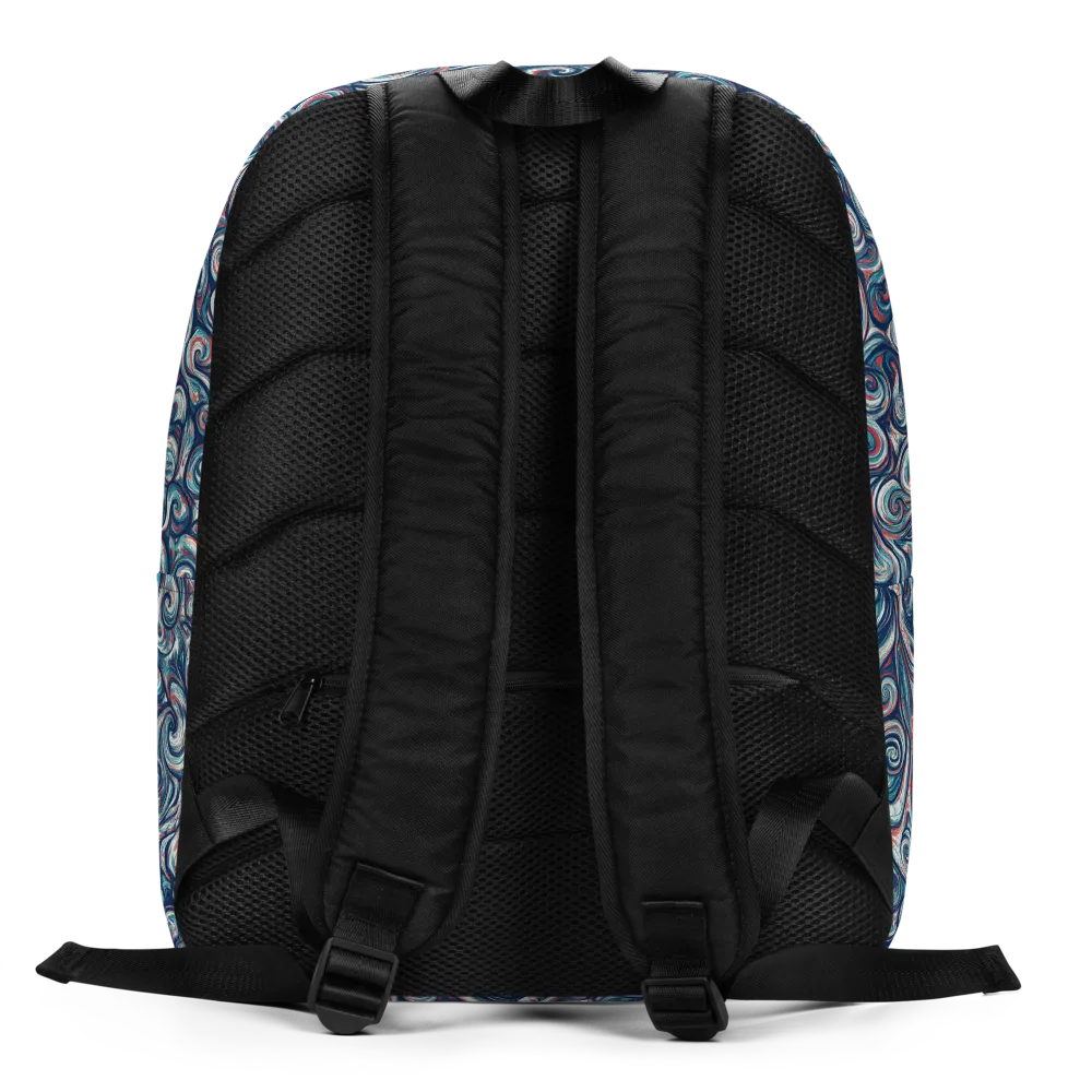 Indigo Vortex on Minimalist Backpack — Back