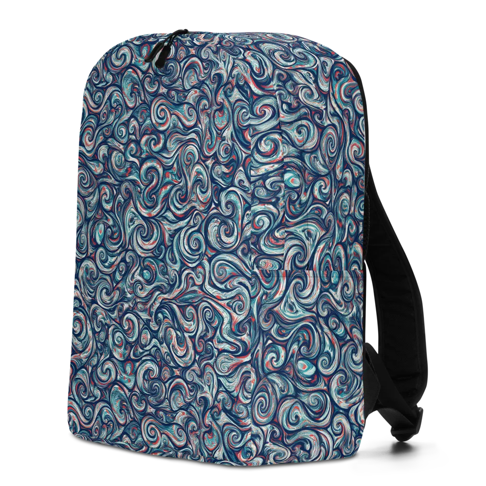 Indigo Vortex on Minimalist Backpack — Left