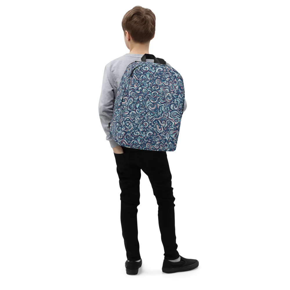 Indigo Vortex on Minimalist Backpack — Right Front