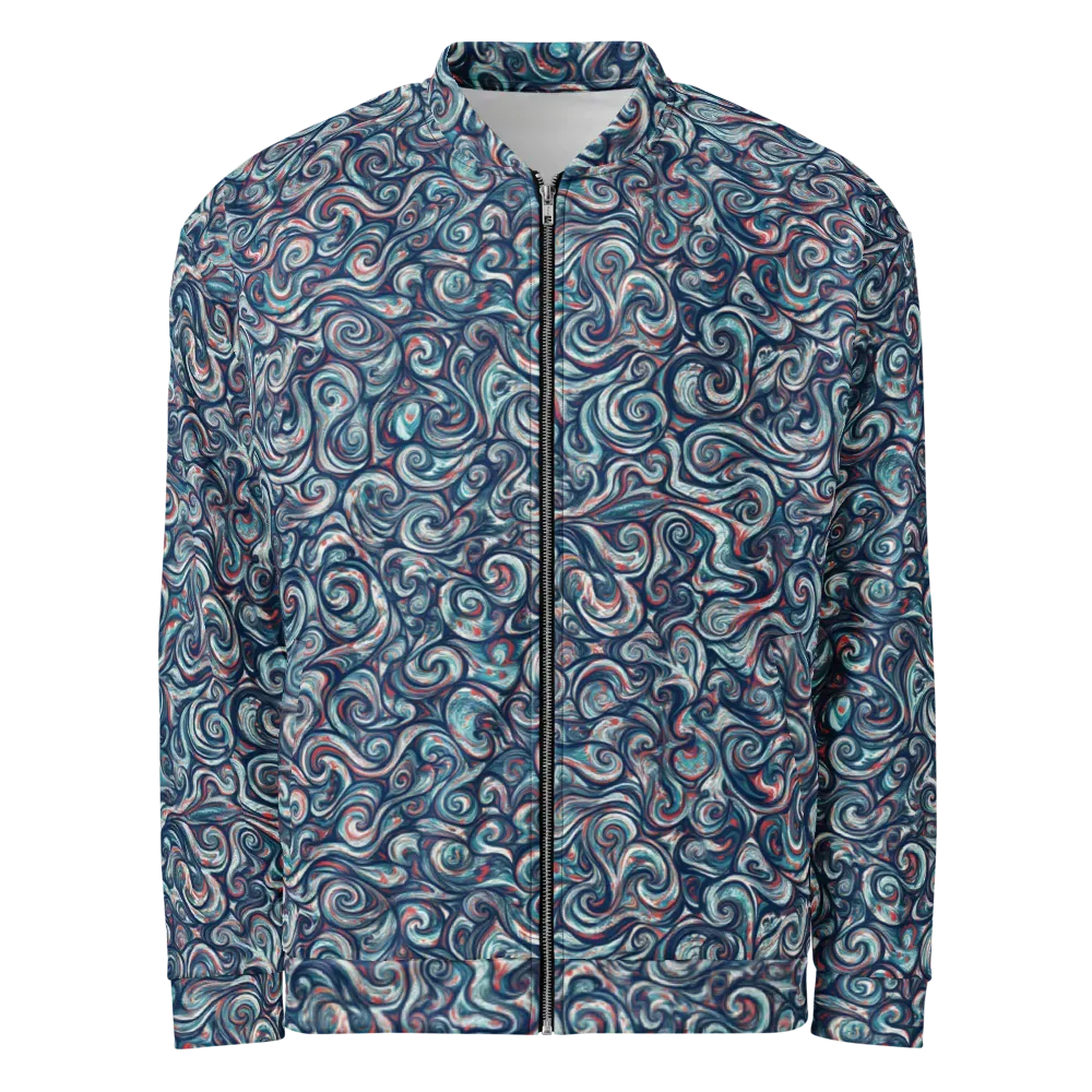 Indigo Vortex on Bomber Jacket — Front