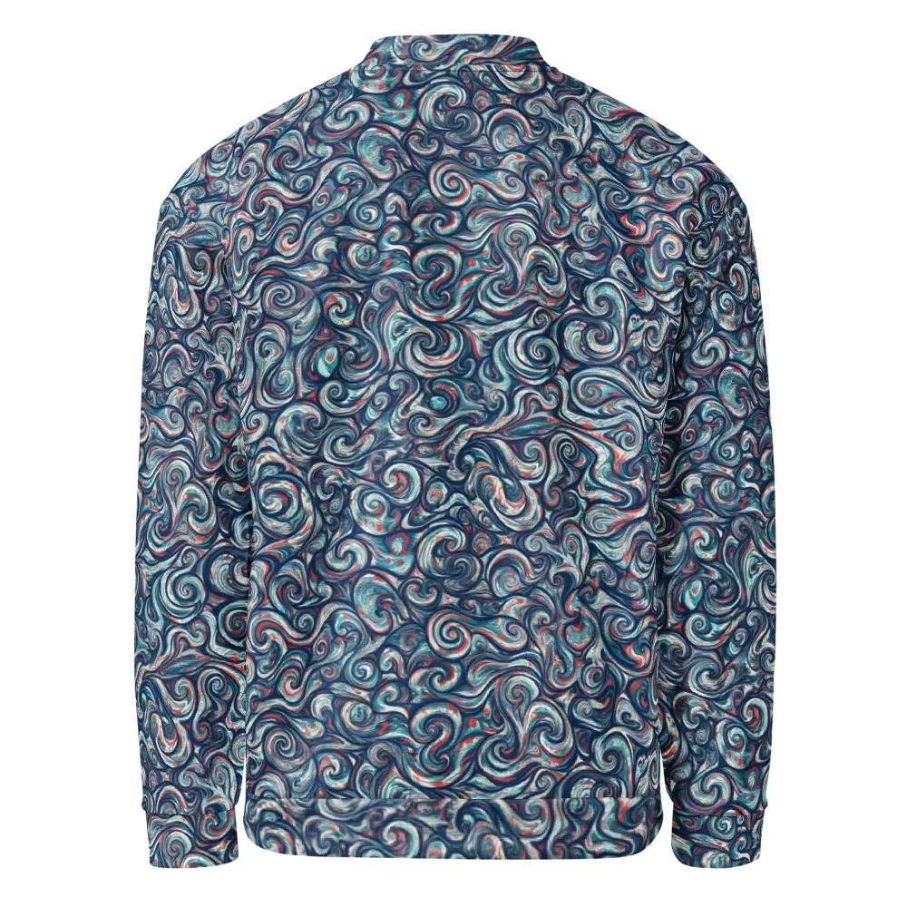 Indigo Vortex on Bomber Jacket — Back