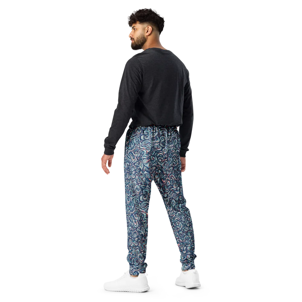 Indigo Vortex on Men's Joggers — Back