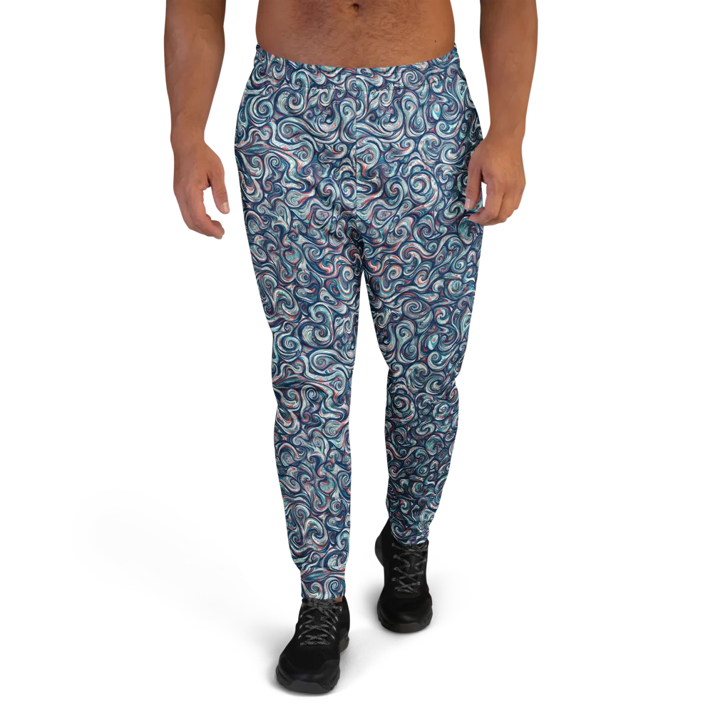 Indigo Vortex on Men's Joggers — Front
