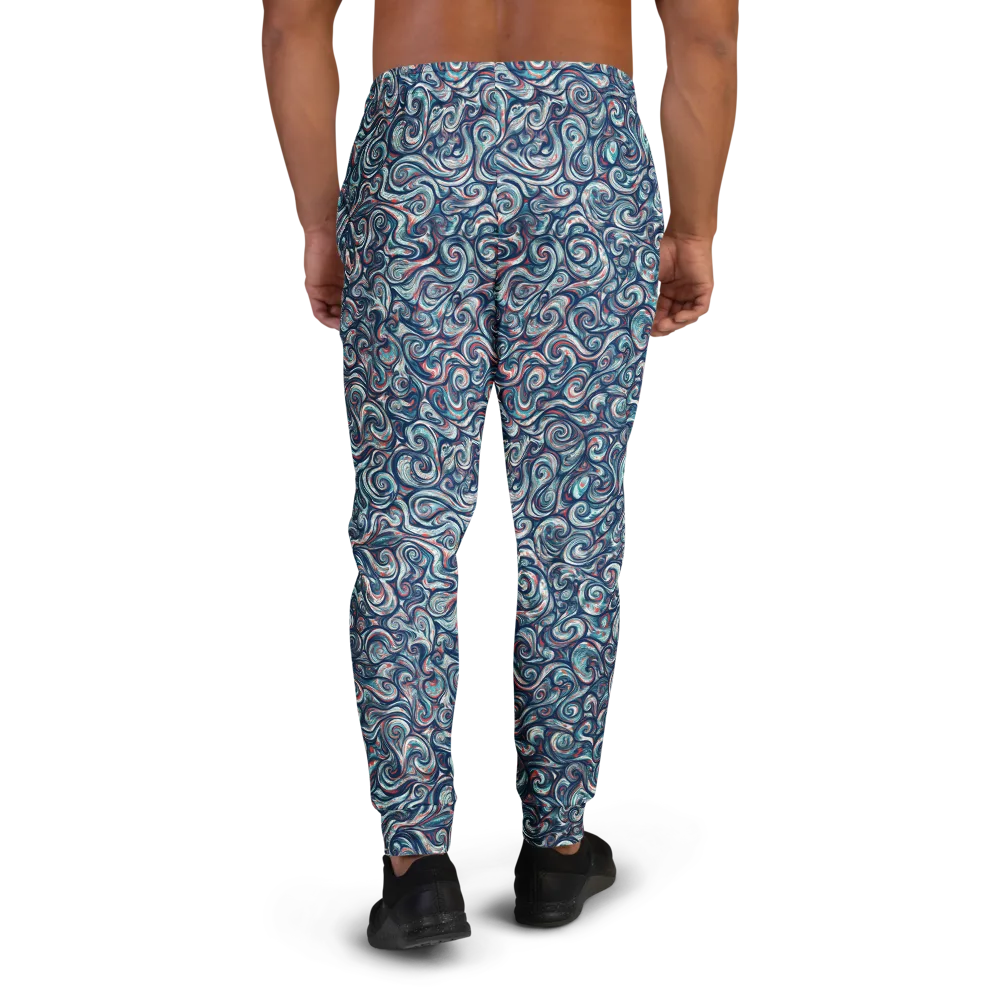 Indigo Vortex on Men's Joggers — Back