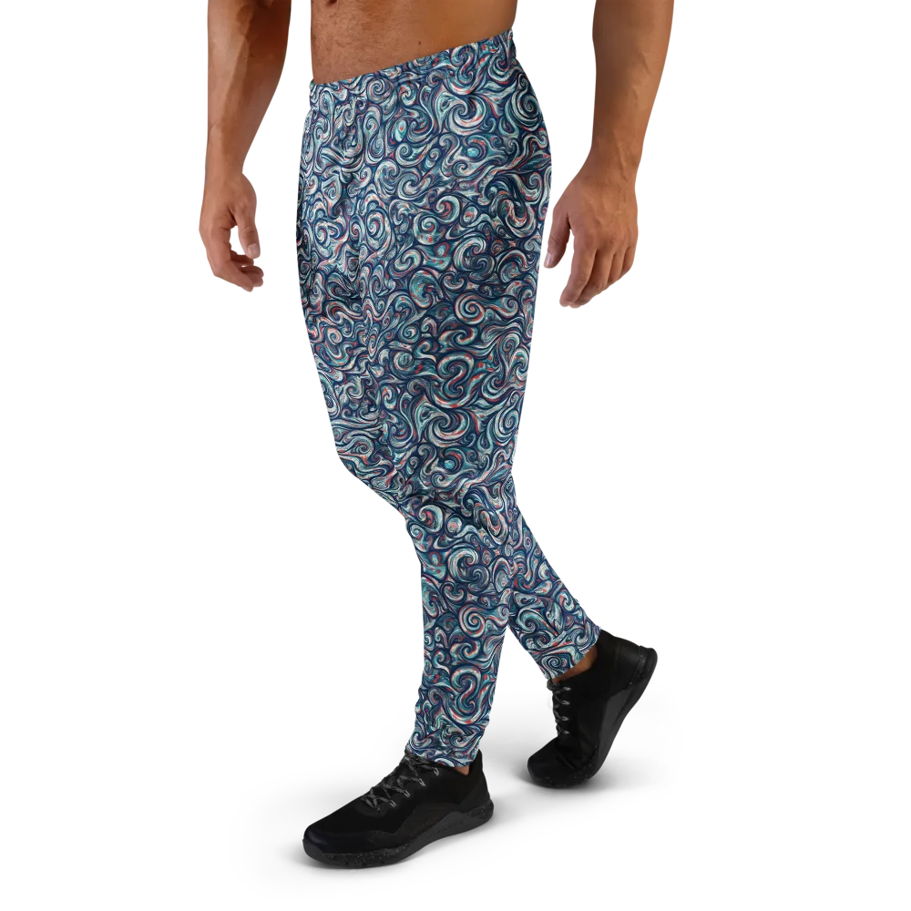Indigo Vortex on Men's Joggers — Left