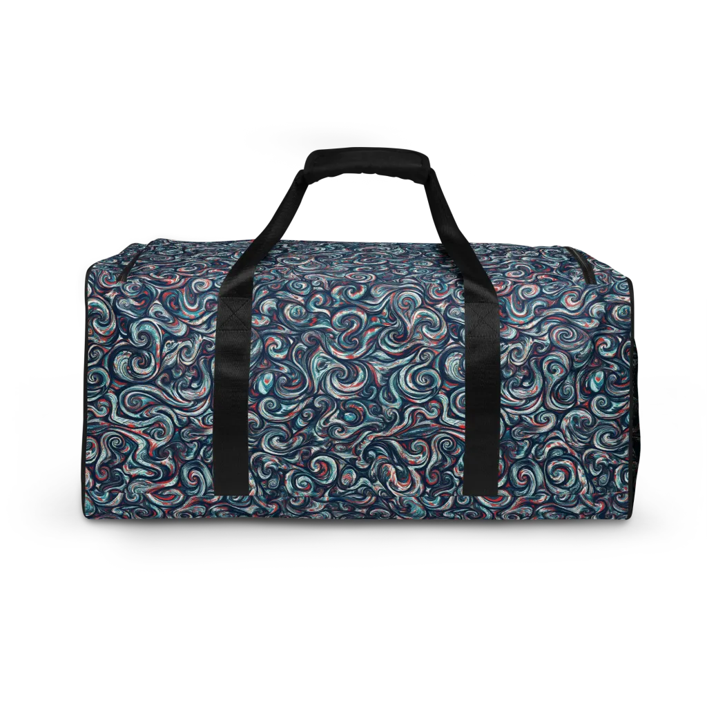 Indigo Vortex on Duffle Bag — Back