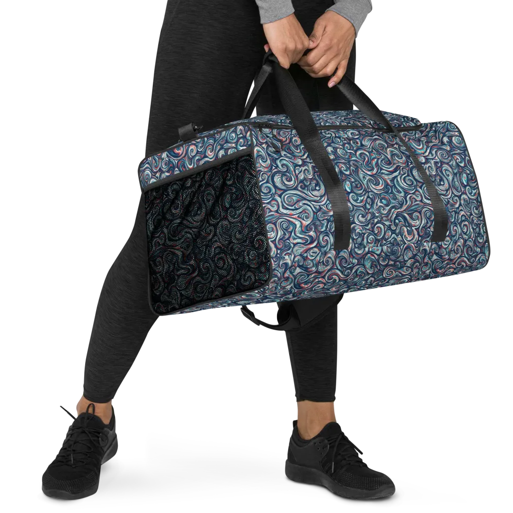 Indigo Vortex on Duffle Bag — Right Front