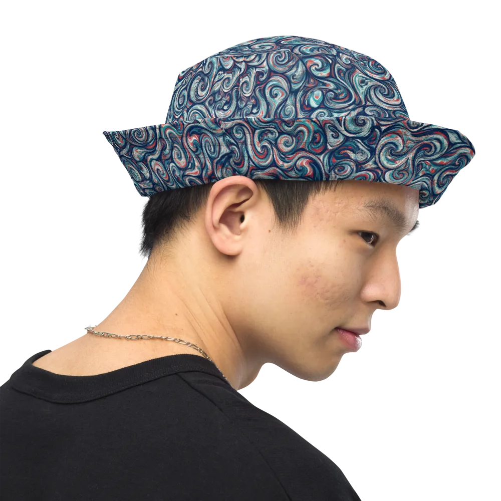 Indigo Vortex on Reversible Bucket Hat — Right Outside