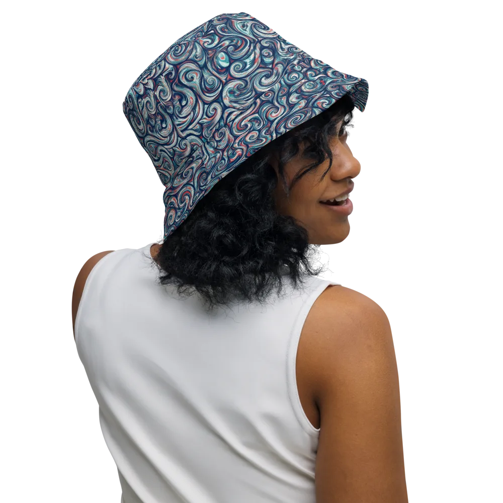 Indigo Vortex on Reversible Bucket Hat — Right Outside