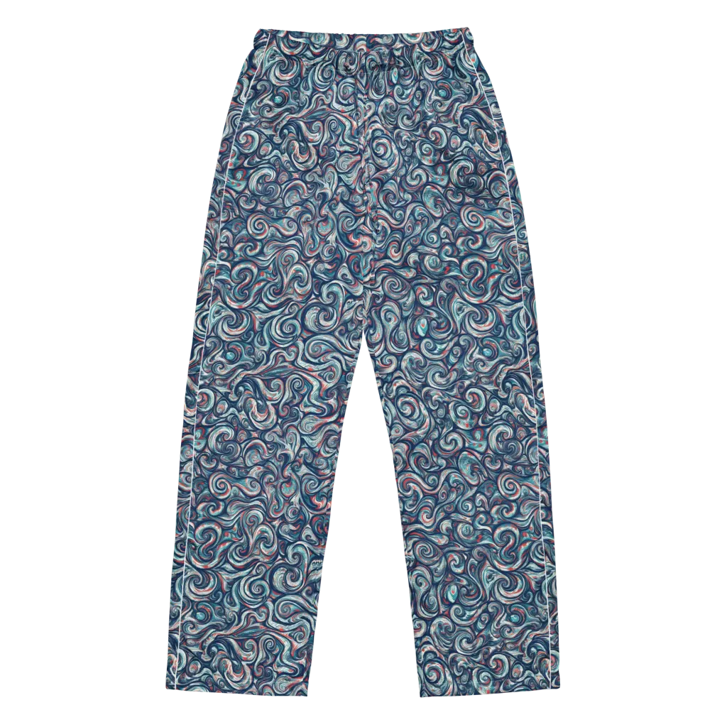 Indigo Vortex on Women's Pajama Pants — Front