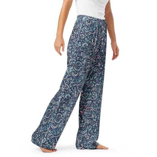 Indigo Vortex on a Women's Pajama Pants