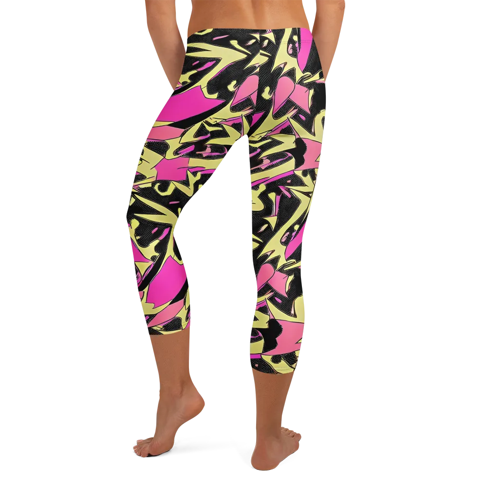 Acid Static on Capri Leggings — Back
