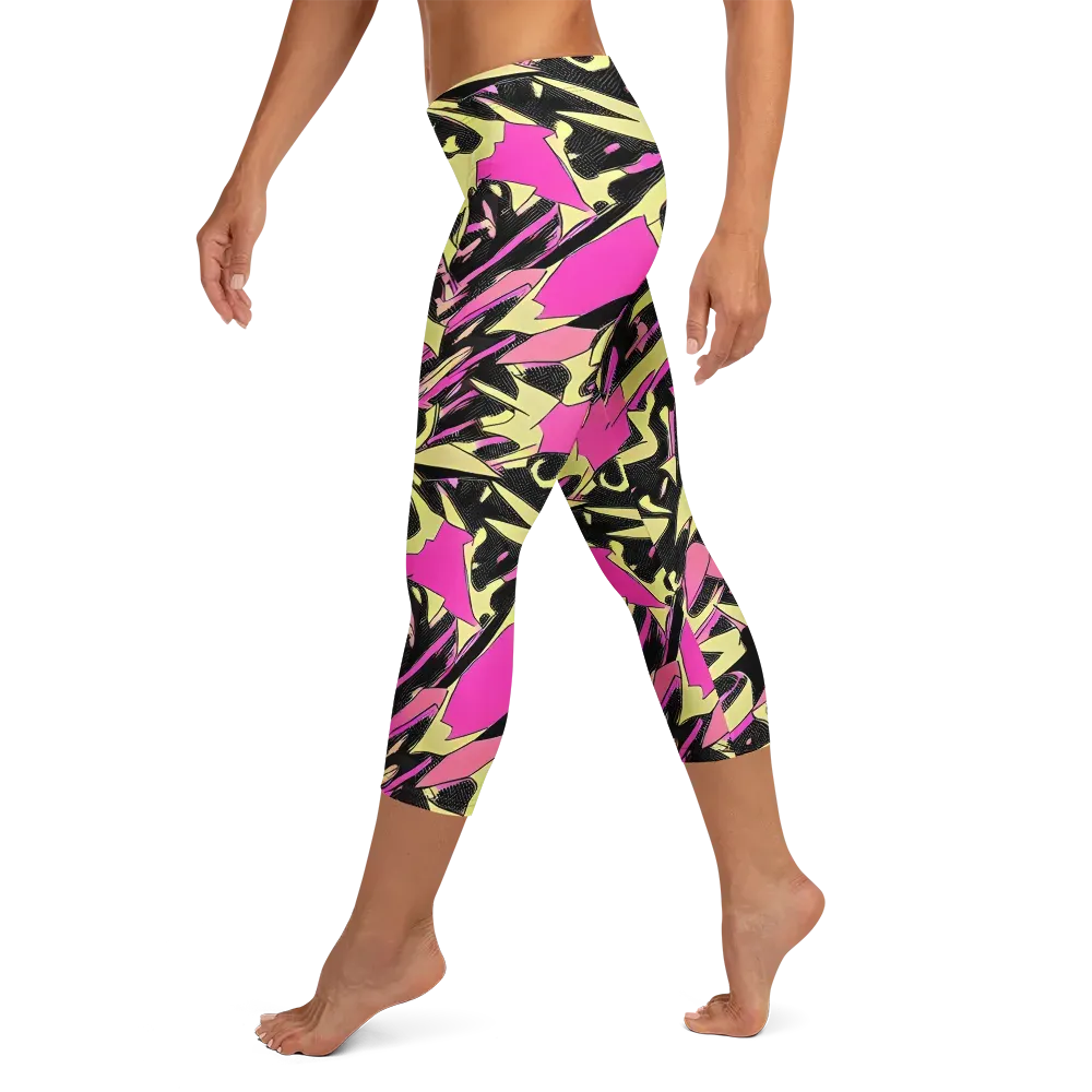 Acid Static on Capri Leggings — Left