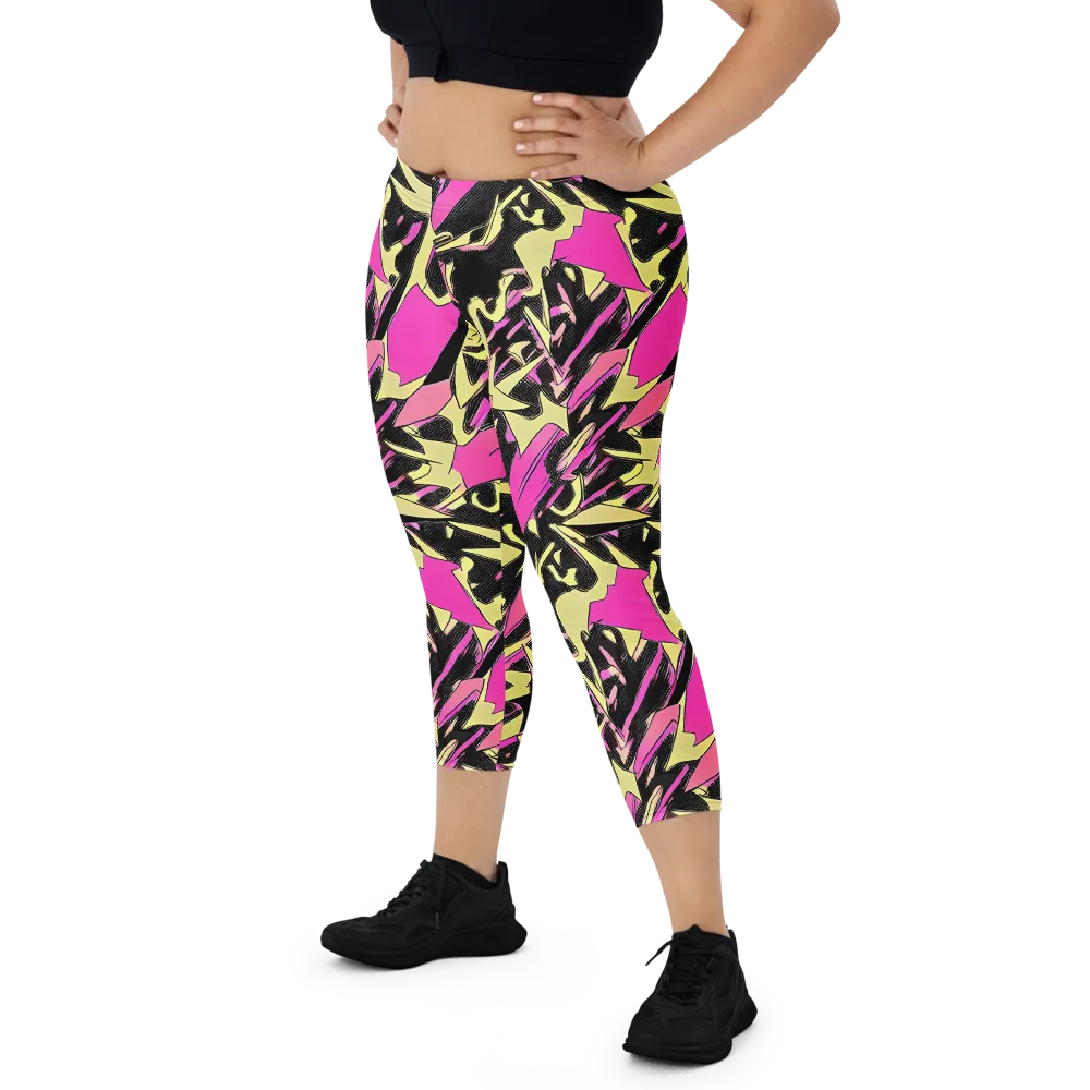 Acid Static on Capri Leggings — Front