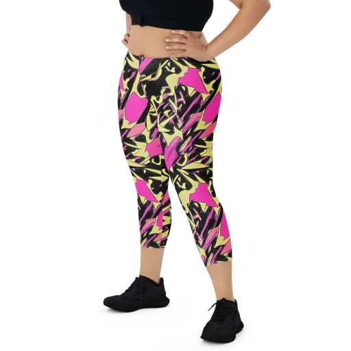 Acid Static on a Capri Leggings