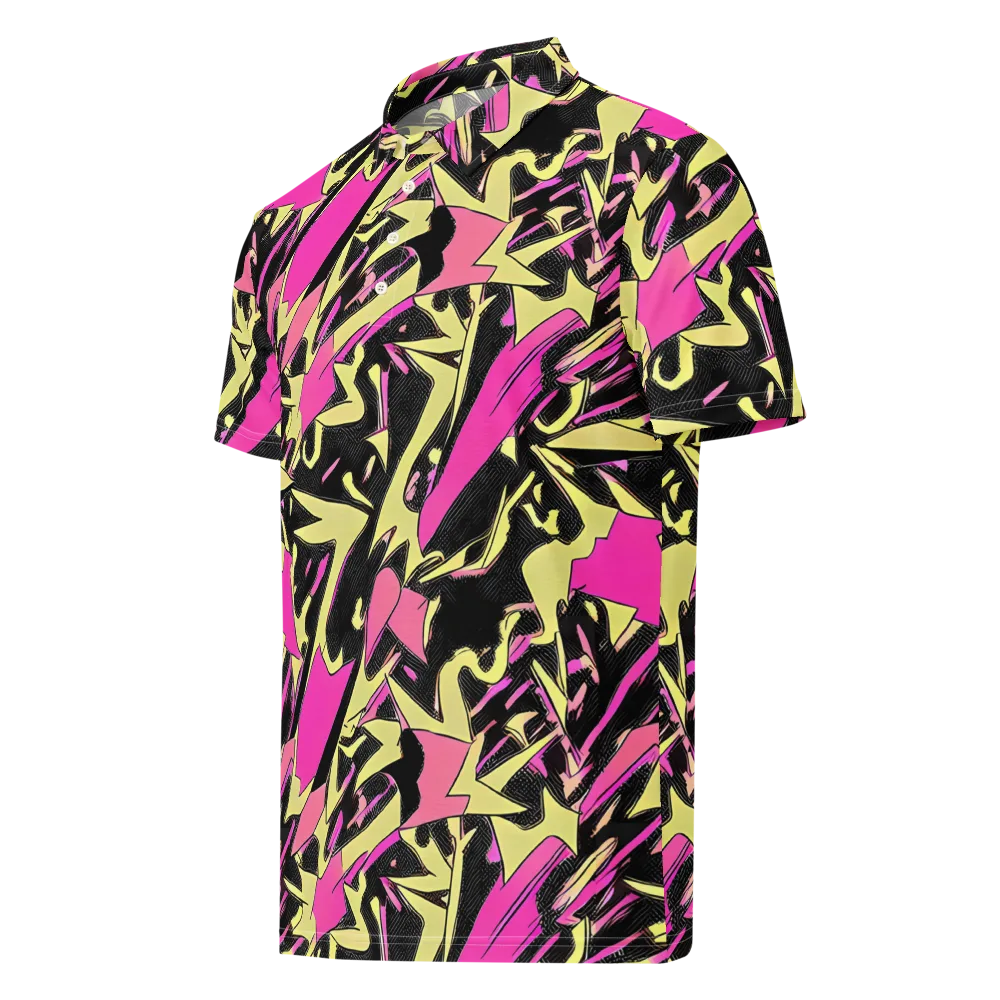 Acid Static on Men's Slim Fit Polo Shirt — Left Front