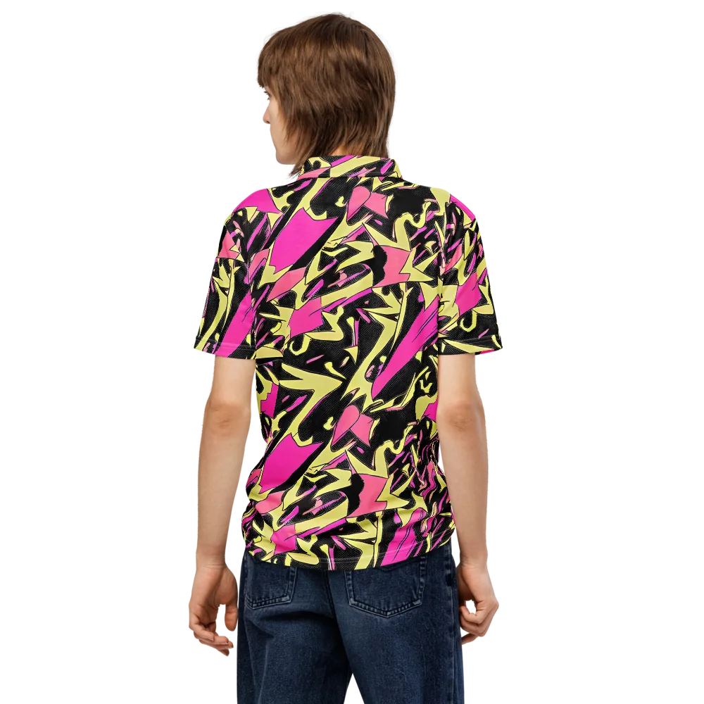 Acid Static on Men's Slim Fit Polo Shirt — Back