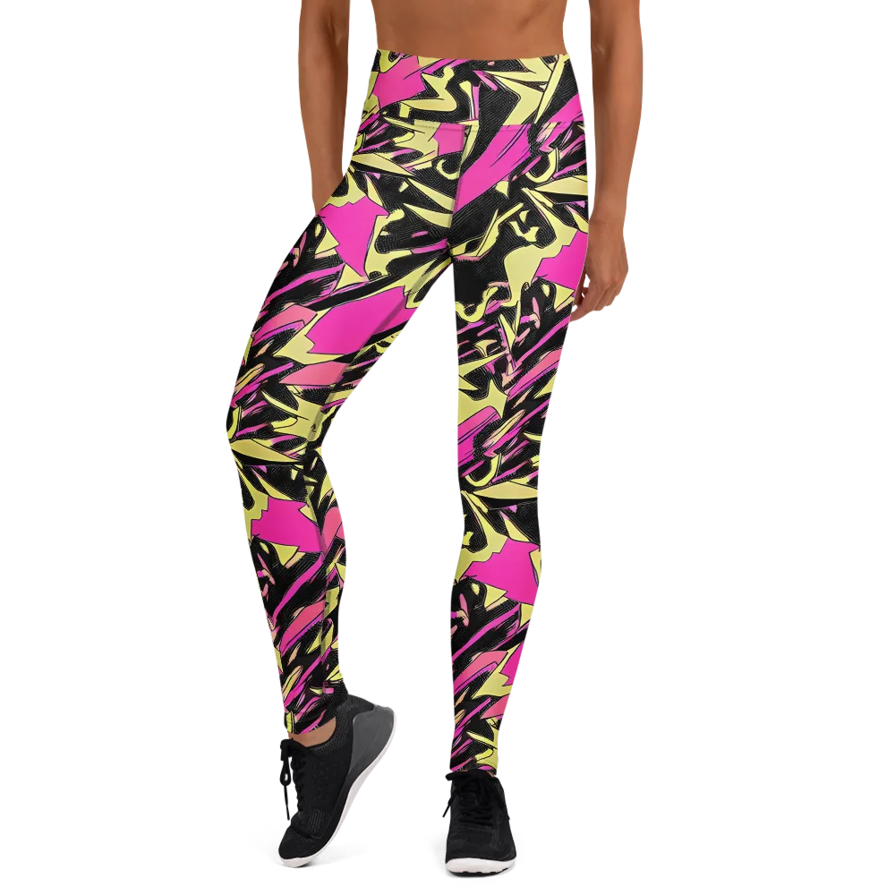 Acid Static on Yoga Leggings — Front