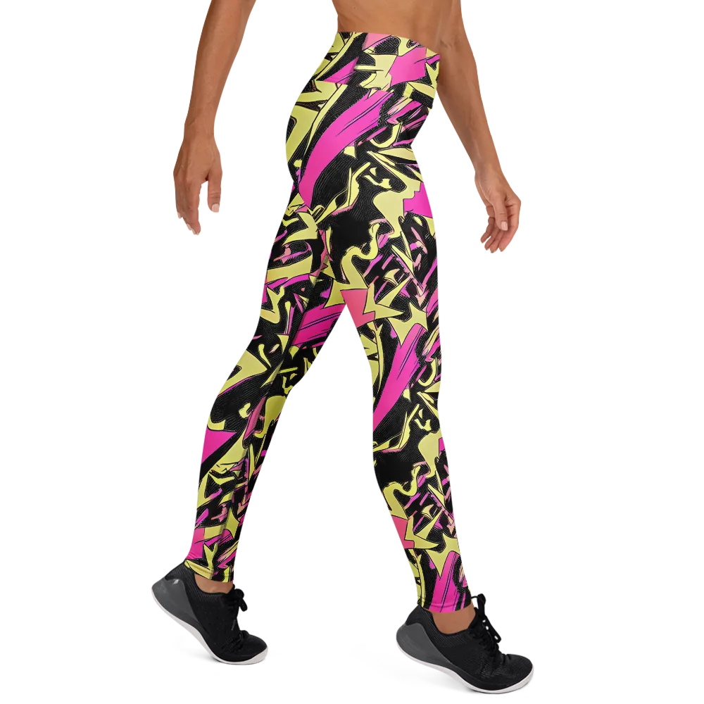 Acid Static on Yoga Leggings — Right