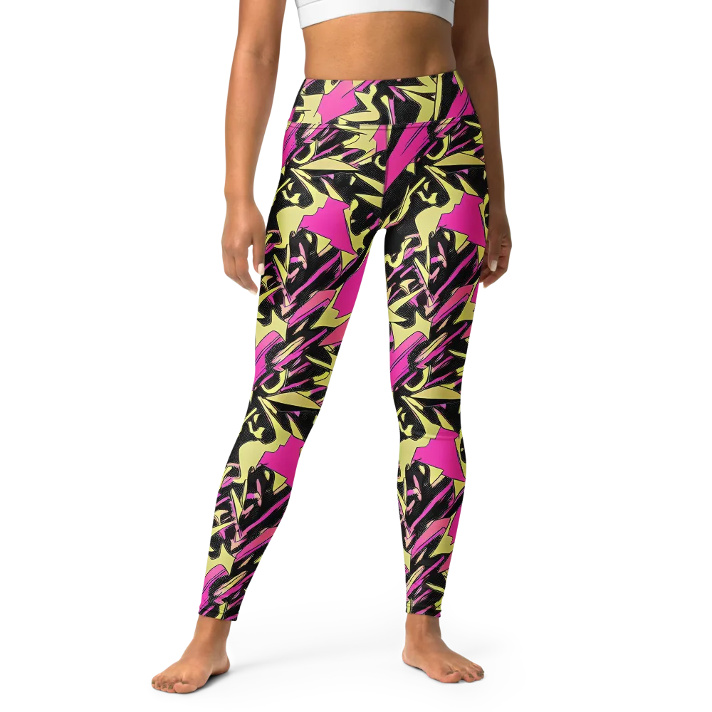 Acid Static on Yoga Leggings — Front