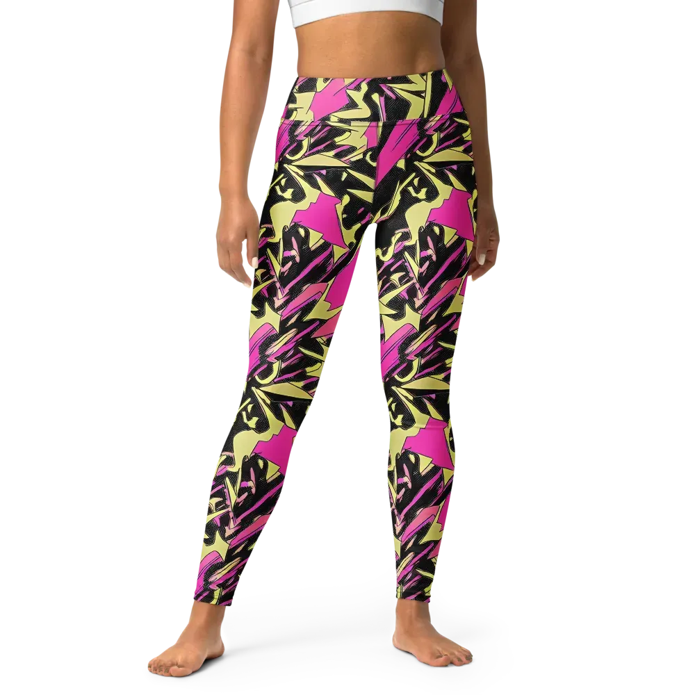 Acid Static on Yoga Leggings — Front