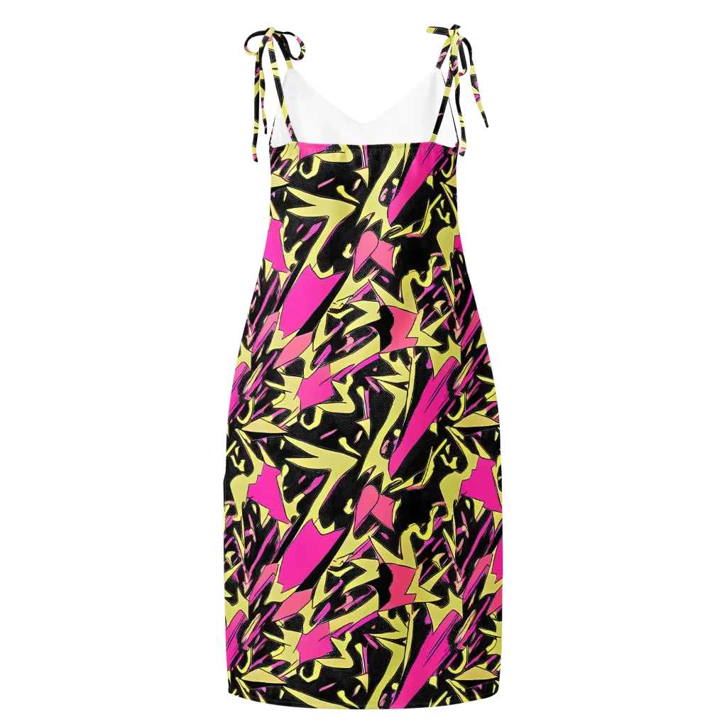Acid Static on Slip Dress — Back