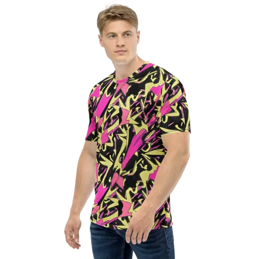 Acid Static on a Men's Crew Neck T-Shirt