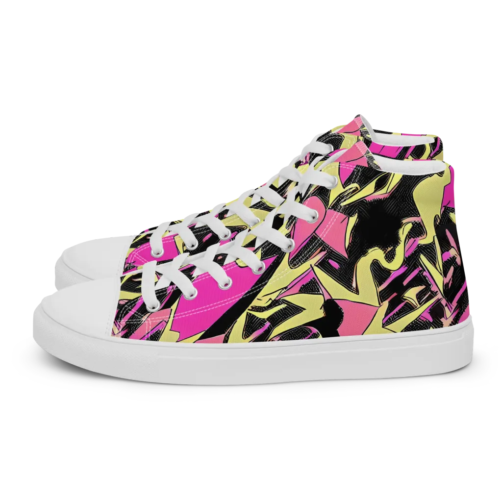 Acid Static on Men's High Top Canvas Shoes — Left