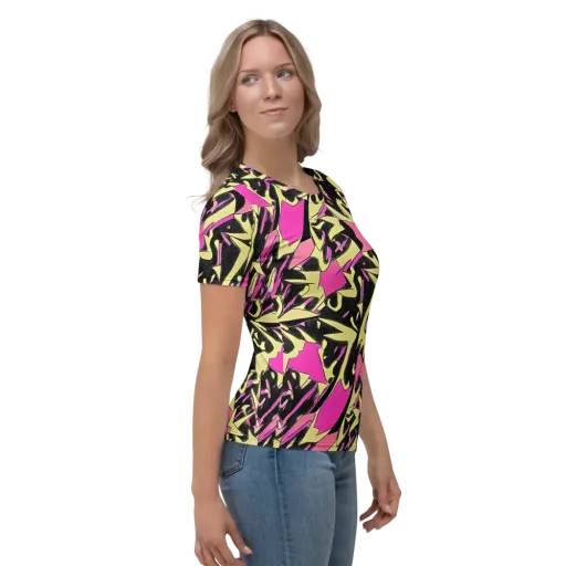 Acid Static on a Women's Crew Neck T-Shirt