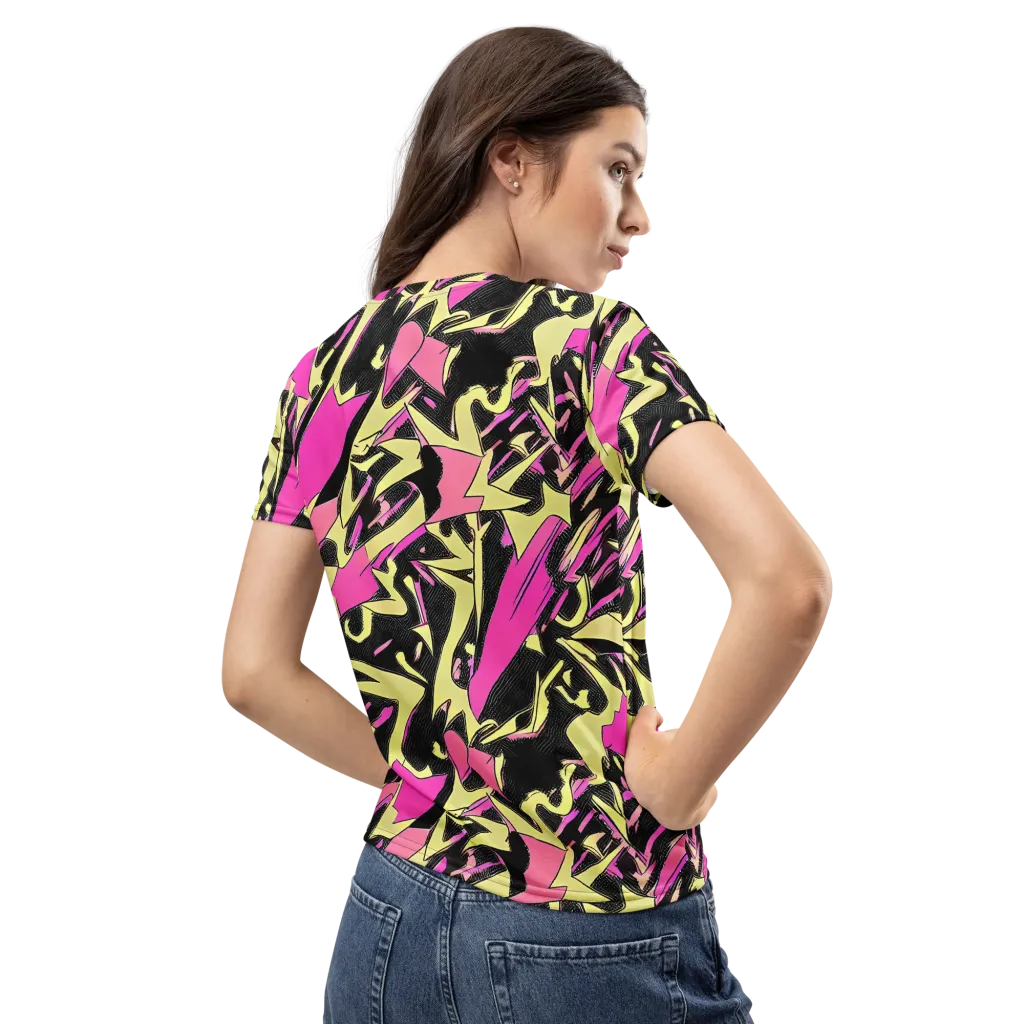 Acid Static on Women's Crew Neck T-Shirt — Back