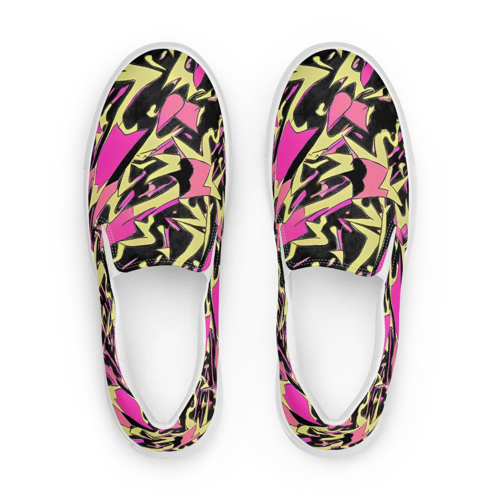 Acid Static on Men's Slip-On Canvas Shoes — Front