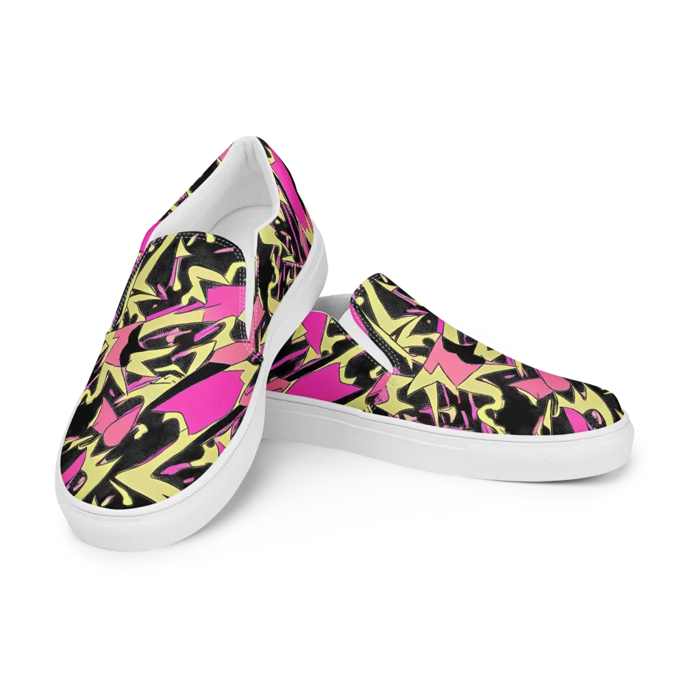 Acid Static on Men's Slip-On Canvas Shoes — Left Front
