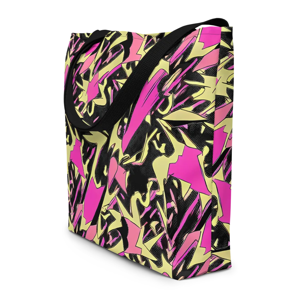 Acid Static on Large Tote Bag W/ Pocket — Front