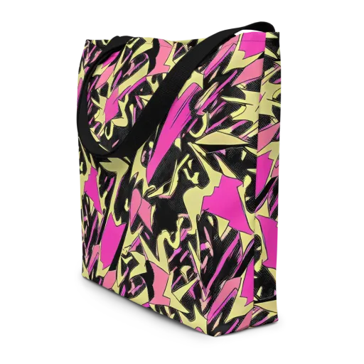 Acid Static on a Large Tote Bag W/ Pocket
